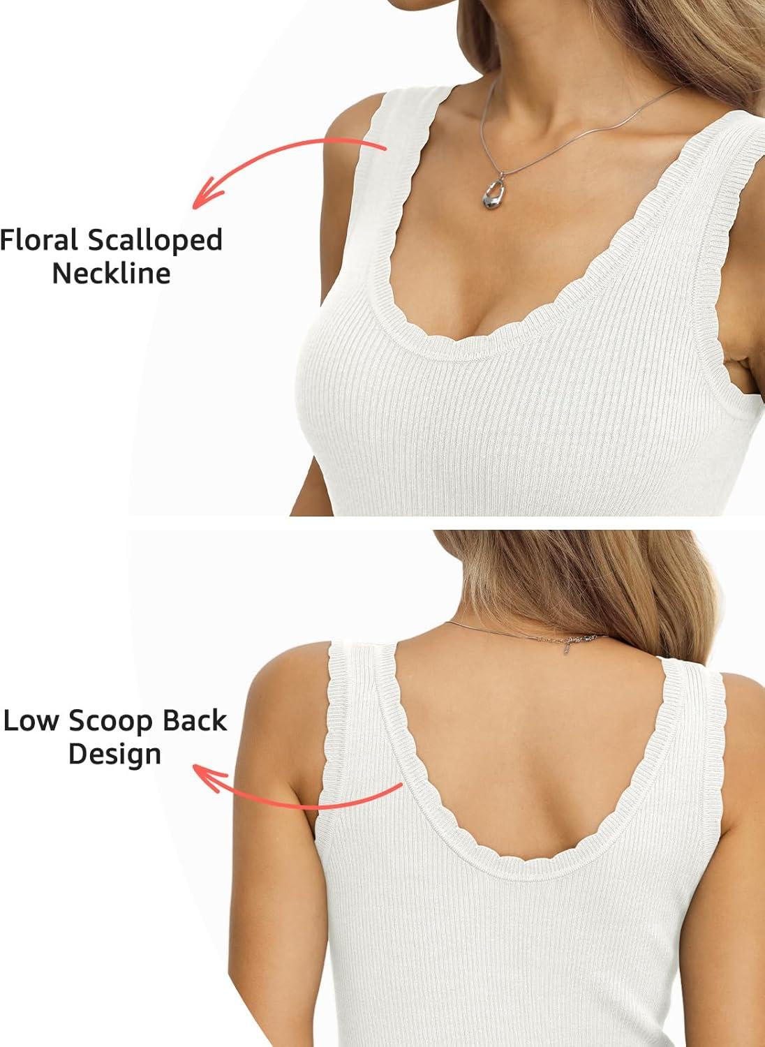 image:imageWomens Ribbed Knit Scoop Neck Tank Tops Sleeveless Slim Fit Sweater Vests Casual Trendy Clothes Summer 2026Offwhite